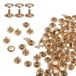 uxcell 60�Z�b�g�_�u���L���b�v���U�[���x�b�g 12x10mm�ۃL���b�v�`���[�u�󃁃^���X�^�b�Y ���n�p�x���g�u�[�c�o�b�O�p���U�[�N���t�g���x�b�g ���C�g���F