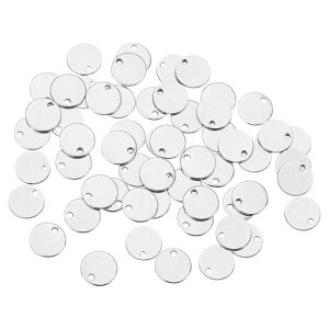 uxcell �t���b�g�Ȋۂ��X�^���s���O�^�O�y���_���g�`�� �[�� 80�� 8mm ���a - �l�b�N���X �C�������O �W�� �G���[���p�̌��t�� 304�X�e�����X�X�`�[�����^���`�� �[���i�V���o�[�j