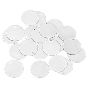uxcell �t���b�g�Ȋۂ��X�^���s���O�^�O�y���_���g�`�� �[�� 60��25mm���a - �l�b�N���X�C�������O�W�� �G���[���C�L���O�p�̌��t��304�X�e�����X�X�`�[�����^���`�� �[���i�V���o�[�j