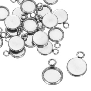 uxcell �ۂ��y���_���g�u �����N�g���C 20��6mm - �X�e�����X���J�{�V�����Z�b�e�B���O�u �����N�x�[�X DIY�N���t�g����уW�� �G���[���C�L���O�p�i�V���o�[�j