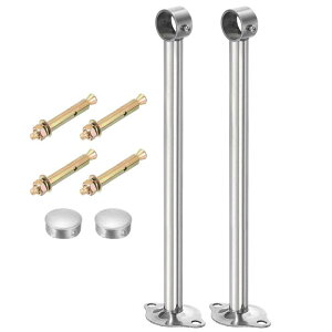 uxcell 4�Z�b�g �J�[�e�����b�h�u ���P�b�g 25mm/0.98"�p�C�v�ɓK�� ����300mm/11.81"�X�e�����X���J�[�e�����b�h�t�b�N�n���K�[ �Ǘp���[�h���[�u�p�C�v�J�[�e���p�C�v�p �V���o�[