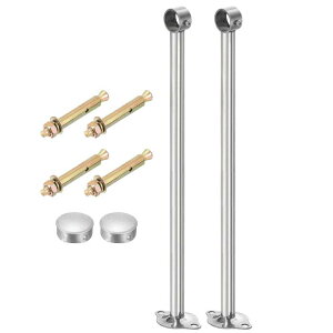 uxcell 3�Z�b�g �J�[�e�����b�h�u ���P�b�g 25mm/0.98" �p�C�v�ɓK�� ����400mm/15.75" �X�e�����X���J�[�e�����b�h�t�b�N�n���K�[ �Ǘp���[�h���[�u�p�C�v�J�[�e���p�C�v �V���o�[