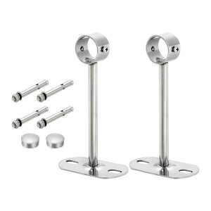 uxcell 2�Z�b�g �J�[�e�����b�h�u ���P�b�g 25mm/0.98" �p�C�v����150mm/5.91" �X�e�����X���J�[�e�����b�h�t�b�N�n���K�[ �Ǘp���[�h���[�u�p�C�v�J�[�e���p�C�v �V���o�[