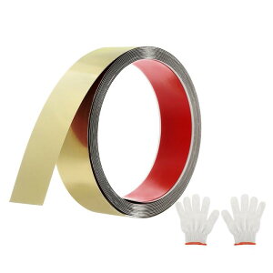 uxcell 16.4ft x 1.57 �E�H�[���g�������`�g���� �s�[�����X�e�B�b�N���ȔS���X�e�����X�X�`�[���~���[�t�B�j �b�V�����^���X�g���b�v�g���� �� �L���r�l�b�g �^�C���G�b�W ���F�p�̃O���[�u��