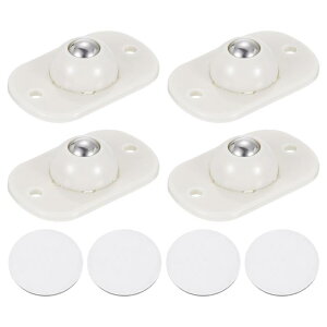 uxcell 8�̎��ȔS���L���X�^�[�z�C�[�� 360°��]�~�j�L���X�^�[�z�C�[�������`���j�o�[�T���Ɠd���[���[ �Ƌ���[�{�b�N�X�S�~���p�{�[���x�A�����O�t�� �z���C�g