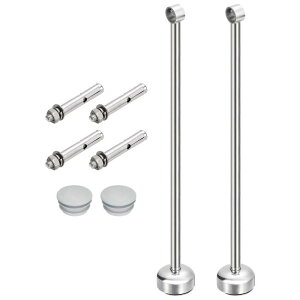 uxcell 4�Z�b�g �J�[�e�����b�h�u ���P�b�g 25mm/0.98"�ɓK������p�C�v��500mm/19.69" �X�e�����X���J�[�e�����b�h�t�b�N�n���K�[ �Ǘp���[�h���[�u�p�C�v�J�[�e���p�C�v �V���o�[