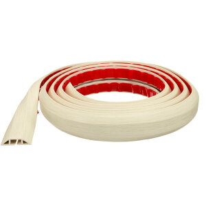 uxcell 8ft�R�[�h�J�o�[�t���AW0.55 x H0.28�C���i�[�`���l��PVC�B�������P�[�u���t���A���C���[�n�C�_�[���C���[�J�o�[�v���e�N�^�[ �P�[�u���g���b�v�P�[�u���Ǘ���h�����߂̖ؐ��x�[�W��