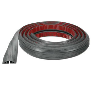 uxcell 8ft�R�[�h�J�o�[�t���AW0.55 x H0.28�C���i�[�`���l��PVC�B�������P�[�u���t���A���C���[�n�C�_�[���C���[�J�o�[�v���e�N�^�[ �P�[�u���g���b�v�P�[�u���Ǘ���h�����߂̃_�[�N�O���[