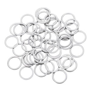 uxcell 50�� M12 �t���b�g���b�V���[ 12x16x0.8mm ����304�X�e�����X�|�t���b�g�X�y�[�T�[ �l�W �{���g ������ �Y�Ƌ@�B�p