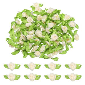 uxcell 100�� �~�j���{���o�� �� ���{�� �N���t�g�p ���{�� 15mm/0.6"���a �����Ȑl�H�����A�b�v���P �� ���{�� DIY�E�F�f�B���O�o�[�X�f�[�t�F�X�e�B�o���f�R���[�V���� �p �x�[�W��