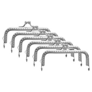 uxcell 6�̃��^���p�[�X �t���[�� 8.5cm/3.3 ���g���A�[�`�L�X���b�N�N ���X�v�t���[�� �n���h�o�b�O �R�C���o�b�O �N���b�`�o�b�O�p�G���{�X���H �t���[���n�[�h�E�F�A�����i�V���o�[�j