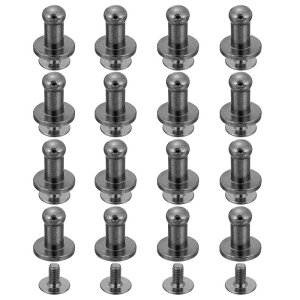 uxcell 16�� �{�[���w�b�h�X�^�b�h�l�W�o�b�N4mm�ۃw�b�h�{�^���j�b�v�����U�[���x�b�g DIY���U�[�N���t�g�n���h�o�b�O�V���[�Y�x���g�C���p ���^���b�N��