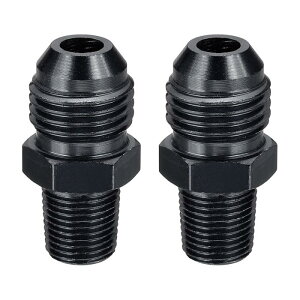 uxcell 2�Z�b�g AN6 ���[���t ���A�[ 1/8 NPT �p�C�v�t�B�b�e�B���O �A���~�j�E���� �X�g���[�g ���j�I���J�v���[ �R�l�N�^�[ �R���z�[�X�A�_�v�^�[ �����ԗp ��