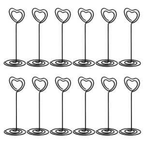 PATIKIL �v���[�X�J�[�h�z���_�[ 12����̃��^�������N���b�v�z���_�[�X�^���h �n�[�g�N ���X�v�t���̃e�[�u���i���o�[�z���_�[ �ʐ^ ���� �m�[�g�J�[�h �H�i�T�C���p ��