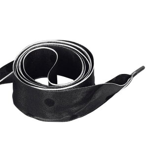 Elerevyo Flat Shoe Laces Snow Yarn Silk Ribbon Shoelaces Fashion Soft Shoestrings for Sneakers 2 Pairs Black-Dot 80cm/31.5