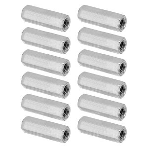 PATIKIL M5 x 0.8�s�b�` 304 �X�e�����X�X�`�[�� �Z�p�J�b�v�����O�i�b�g 12�� 25mm/ 1���� �e�� ���S�˂��t�� ���b�h�J�b�v�����O�i�b�g �X�^�b�h�R�l�N�^�t�@�X�i�[ �V���o�[�g�[��