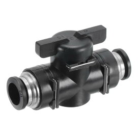 PATIKIL 1/2"空気式ボールバルブ 1/2"OD BUC プッシュ・トゥ・コネクト・チューブフィッティングス・ボールバルブユニオン・ストレート・エアフローコントロールバルブ エアハイドロ用 黒シルバー