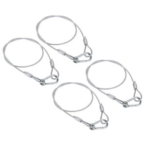 PATIKIL �X�e�����X���Z�[�t�e�B�P�[�u��39.4/100cm 4����5mm�t���L�V�u���Z�L�����e�B���C���[���[�v���b�N�_�u�����[�v�t�b�N�t�� �X�e�[�W���C�e�B���O �ו��p �V���o�[
