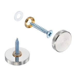 uxcell 6�Z�b�g �X�N�����[�J�o�[�L���b�v�^�J���t���b�g�~���[�p�����l�W�L���b�v �T�C���L���E�n�[�h�E�F�A�E���ݗp���a25mm�V���o�[