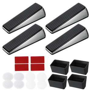 uxcell 4�Z�b�g ���͂ȃh�A�X�g�b�p�[�E�F�b�W ���ȔS���z���_�[�ƕǕی��t�� �����ƃS���� �d���h�A�X�g�b�v �h�A �ꕔ�p �V���o�[/��