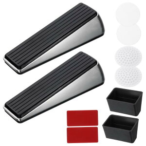 uxcell 2�Z�b�g ���͂ȃh�A�X�g�b�p�[�E�F�b�W ���ȔS���z���_�[�ƕǕی��t�� �����ƃS���� �d���h�A�X�g�b�v �h�A �ꕔ�p �V���o�[/��