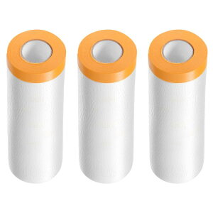 uxcell 3���[�� �v���e�[�v���ꂽ�}�X�L���O�t�B����43.3x65.6ft �e�[�v�ƃh���[�v �y�C���^�[�Y�v���X�`�b�N �h���b�v�N���X�t�B���� �e�[�v�t���v���X�`�b�N�V�[�g �����ԓh���p�J�o�[