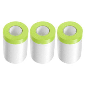 uxcell 3���[�� �v���e�[�v���ꂽ�}�X�L���O�t�B����21.7x65.6ft �e�[�v�ƃh���[�v �y�C���^�[�Y�v���X�`�b�N�h���b�v�N���X�t�B���� �e�[�v�t���v���X�`�b�N�V�[�e�B���O �����ԓh���p�J�o�[ 