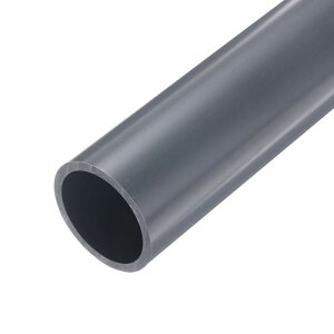 uxcell PVC�d���`���[�u ���E���h�p�C�v �n�[�h�E�F�A�`���[�u 40.6mm ���a 48mm �O�a 9 ���� ���C�g�O���[ ���Ռ��� ���� �N���t�g �P�[�u���X���[�u�p
