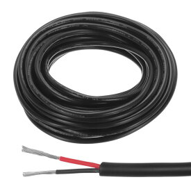 uxcell レッド黒ワイヤー2ピン延長ケーブルコード 電線 20 AW G パラレルワイヤー 酸素フリー銅 26フィート長 LEDストリップライト用