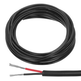 uxcell レッド黒ワイヤー2ピン延長ケーブルコード電線24 AW G並列ワイヤー酸素フリー銅10フィート長LEDストリップライト用