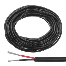uxcell レッド黒ワイヤー2ピン延長ケーブルコード 電線 26 AW G パラレルワイヤー 酸素フリー銅 33フィート長 LEDストリップライト用