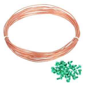 uxcell �����A�[�X�� 18AW G 25�t�B�[�g �\���b�h�u���[�h���P�[�u�� �d�q�@��p������ 30�� #8-32 x 5/16�C���`�ΐF�l�W�t�� �Ɩ���� �t�@�� �d�C�ݔ��p