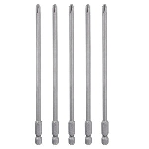 uxcell 5�� #2 �t�F���v�X�h���C�o�[�r�b�g PH2 1/4 �w�b�N�X �V�����N 6 (150mm) �����C S2 �X�`�[�� �C���_�X�g���A�� �O���[�h �X�N�����[�h���C�o�[�r�b�g �N���X �w�b�h �d���h���� �r�b�g 0.177 (