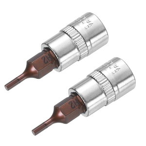 uxcell �h���C�u x H2(2 mm) �Z�p�r�b�g�\�P�b�g S2�X�`�[���r�b�g CR-V �\�P�b�g ���`�F�b�g�����` �X���C�h�o�[ �������b�h�ƈꏏ�g�p ����38 mm 6.4 mm 2��