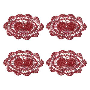 uxcell 16×10"҂݃NVFhC[4Zbg |GXeȐe[uvCXNbVȉ~`e[uNVFvCXNbV _CjOe[uLb`p[eB[p bh