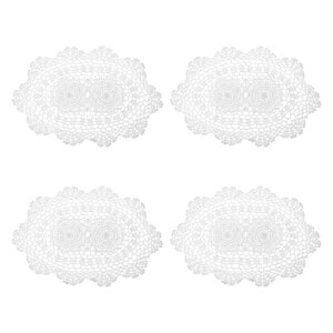 uxcell 16×10" ҂݃NVFhC[4Zbg |GXeȐ ȉ~`e[uNVFhC[ HLb`p[eB[p e[uvCXNbV