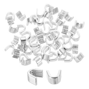 uxcell 70�̃W�b�p�[�X���C�_�[���e�[�i�[ 5mm��U���^�g�b�v�X�g�b�p�[�N���[�Y�h�G���h�W�b�p�[ �o�b�O �R�[�g �W���P�b�g �o�b�N�p�b�N�p�̌����i �z���C�g���F