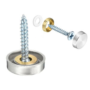 uxcell 12 ˂Jo[Lbv 304XeX|~[XN[fReBuLbvJo[lC ŔLn[hEFAݗp~[XN[t@Xi[ a16mm Vo[