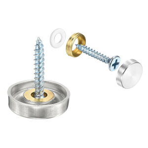 uxcell 24 ˂Jo[Lbv 304XeX|~[XN[fReBuLbvJo[lC ŔLn[hEFAݗp~[XN[t@Xi[ a18mm Vo[