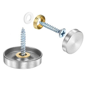 uxcell 24 ˂Jo[Lbv 304XeX|~[XN[fReBuLbvJo[lC ŔLn[hEFAݗp~[XN[t@Xi[ a25mm Vo[