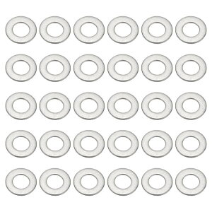 PATIKIL 304�X�e�����X�X�`�[���t���b�g���b�V���[ 30����1/6 ID x 1/3 OD x 0.02 �����̃��^���t�F���_�[���b�V���[ �l�W��{���g�p�̏����ȃ��b�V���[�A�\�[�g�����g