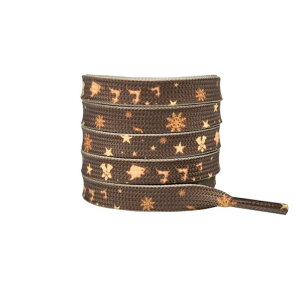 Elerevyo Christmas Flat Shoe Laces for Adults, Men, Him, Women, Teens, Christmas Decorations Shoestrings 1 Pair Christmas 5 160cm/63.0"