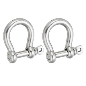 PATIKIL XN[sVbN 10mm 3/8" 1146lb 2pbN 316XeX| {EVbN}O[h `F[C[[vAEghAp Vo[
