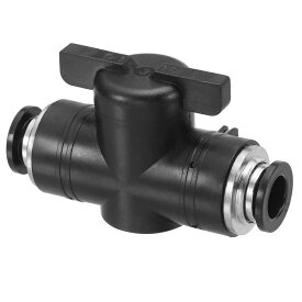 PATIKIL 3/8"空気式ボールバルブ 1個のプッシュ・トゥ・コネクト・フィッティングクイックコネクトチューブフィッティング空気りゅうりょう制御バルブ 空気圧システムオートメーション製造用 黒