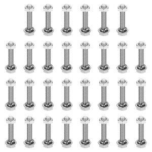 uxcell M4 x 22mm 304�X�e�����X�|�Z�p�w�b�h�{���g �i�b�g �t���b�g�����b�N���b�V���[�A�\�[�g�����g�L�b�g �S�˂� ���邢�d�グ �ƒ�p �d�q�@�� �@�B�p 30�Z�b�g