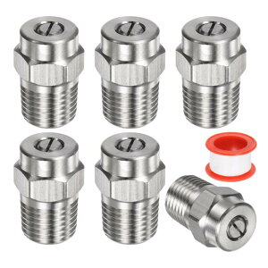 M METERXITY 6�p�b�N�̕\�ʃN���[���p�`�b�v - 40�x1/4 NPT���X���͐��@�m�Y���N���[�i�[�m�Y������ �V�[�����O�e�[�v�t���X�e�����X�� ���e�ɓK�p�i0.977mm�I���t�B�X�j