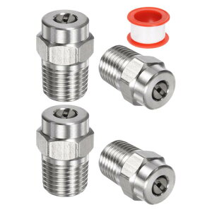 M METERXITY 4�p�b�N�̕\�ʃN���[���`�b�v - 25�x1/4 NPT���X���͐��@�m�Y���N���[�i�[�m�Y������ �V�[�����O�e�[�v�t���X�e�����X�� �E�H�[�^�[�K ���ɓK�p�i1.514mm�I���t�B�X�j