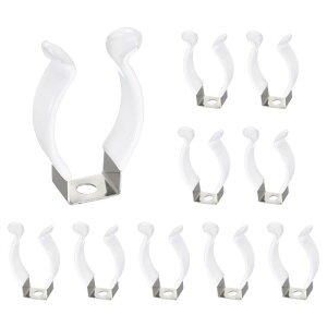 uxcell U�N���b�v�z���_�[�u���P�b�g T8 LED�d���p �X�e�����X�|�R�[�e�B���O LED�u���� �����p�A�N�Z�T���[ �l�W�t�� �����v�z���_�[�T�|�[�g�p�C�v�p ����0.6 mm �z���C�g 10��