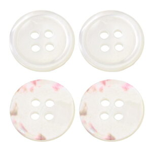 uxcell 4�̊ۂ��V�R�L�{�^���A15mm 4���^��̕�L�N���t�g�V�[�V�F���{�^���A�ߗށA�V���c�A�h���X�A�D��DIY�N���t�g���ɓK�����P������