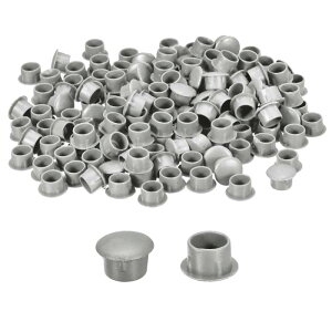 uxcell 150�� �˂����v���O 10mm�i3/8�C���`�j���a �v���X�`�b�N�����E���h�{�^���v���O �Ƌ�L���r�l�b�g�p �X�i�b�v�C�����b�N���J�o�[ �t���b�V���^�C�v �L���b�v ���C�g�O���[
